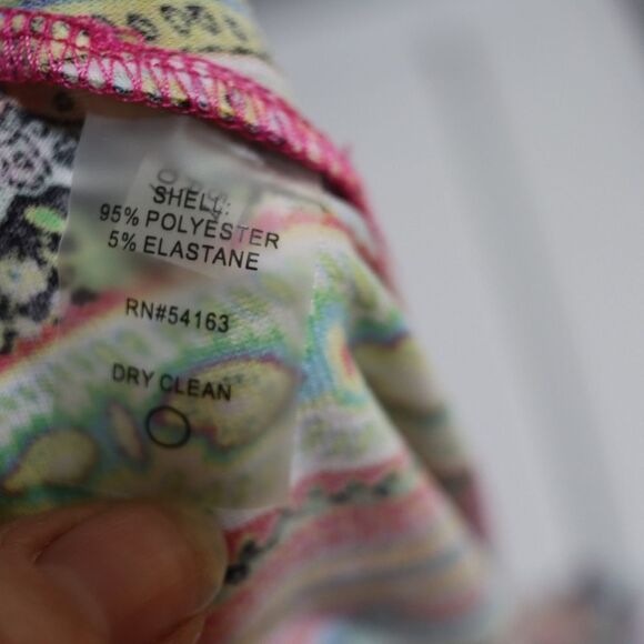 Tommy Hilfiger Y2K Floral Paisley Mini Dress 6 - Bell Sleeve A-Line Vintage - Picture 8 of 13